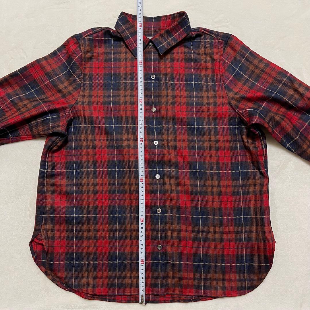 タグ付き 23区 ロキャロン チェック柄 ウール シャツ 大きいサイズ 44