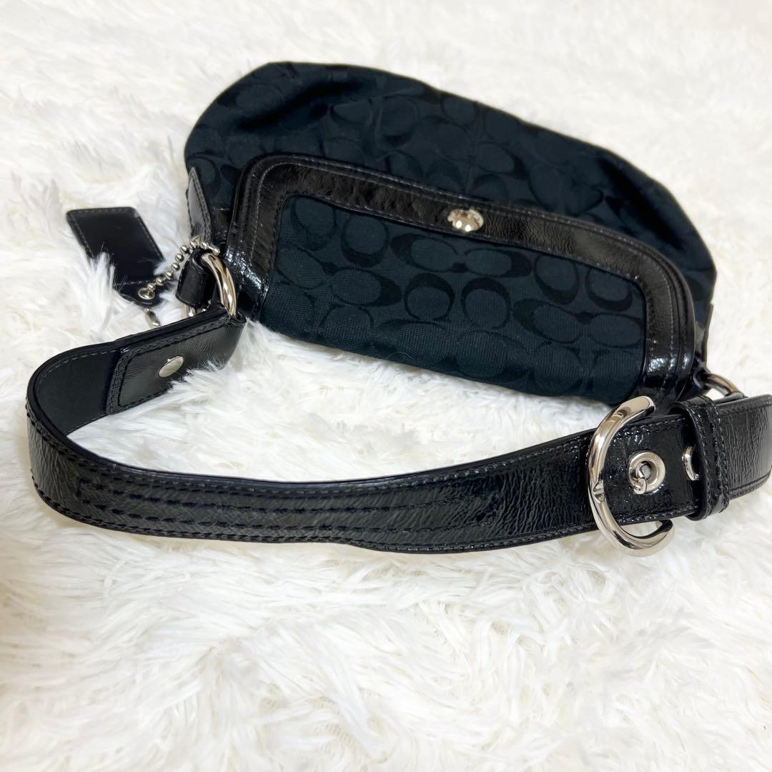 COACH コーチ ワンショルダーバッグ ハンドバッグ シグネチャー ブラック