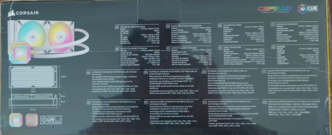 未開封iCUE H100i ELITE CAPELLIX XT 240mm冷却