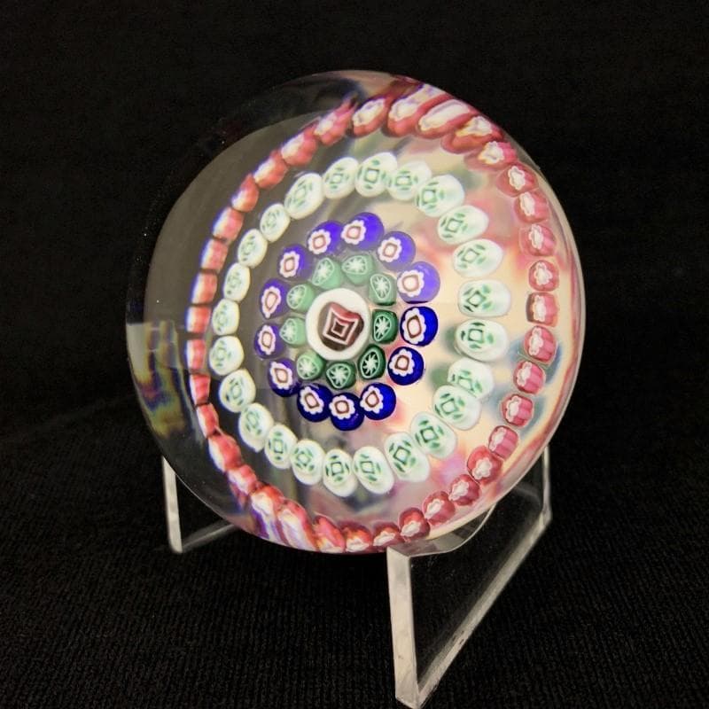 1980s バカラ クリスタル ペーパーウェイト 千の花 ミルフィオリ