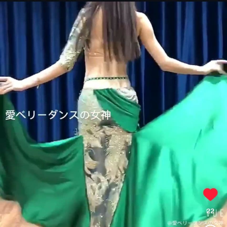 ベリーダンス セットアップ 緑