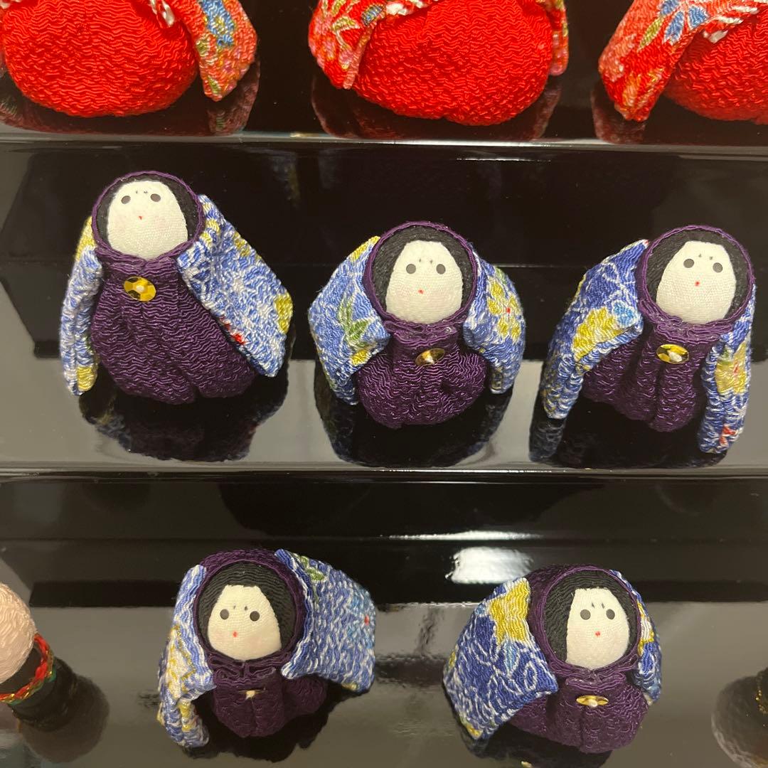 ちりめん細工 お手玉 雛人形 4段 オルゴール付き