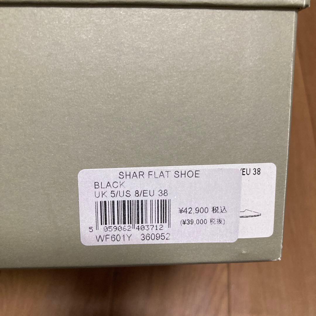 新品未使用【ALL SAINTS】ベルトフラットパンプス ブラック 38