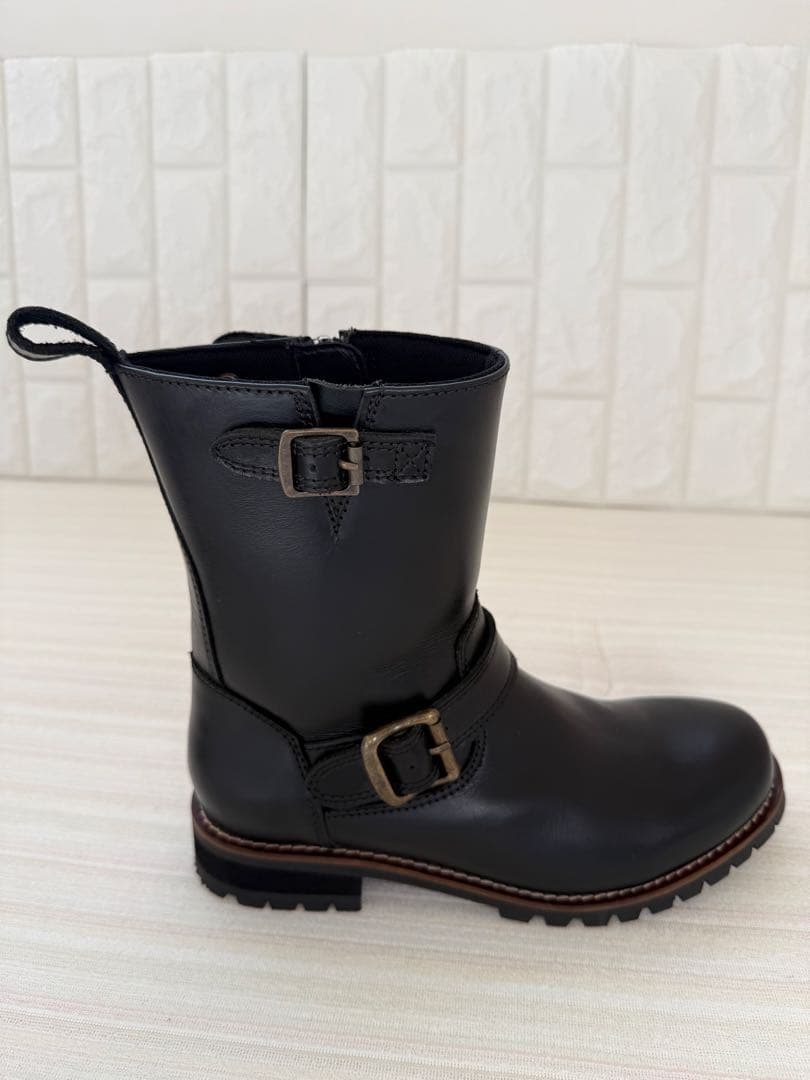 デイトナ エンジニアブーツ 24cm ブラック サイドジップ 美品 牛革