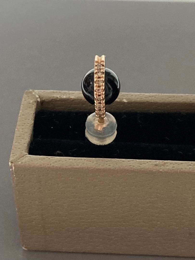 まっちゃん　！　ヒロタカ　BELUGA オニキス ダイヤ ピアス S