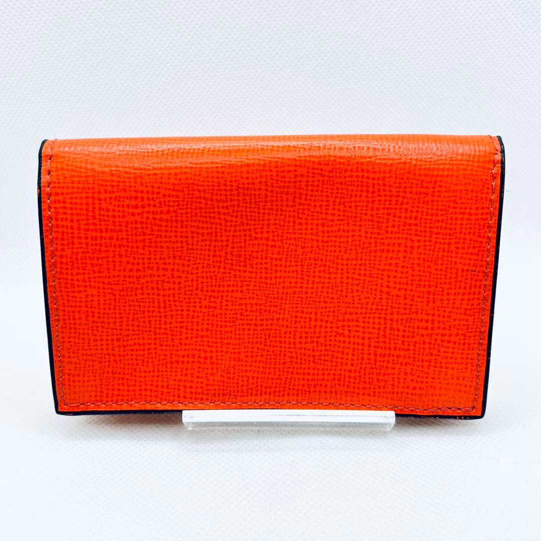 Valextra ヴァレクストラ 名刺入れ カードケース オレンジ