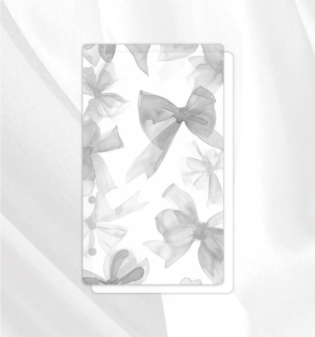 韓国♡アクリルバインダーA6♡グレーリボン♡貯金SAVING