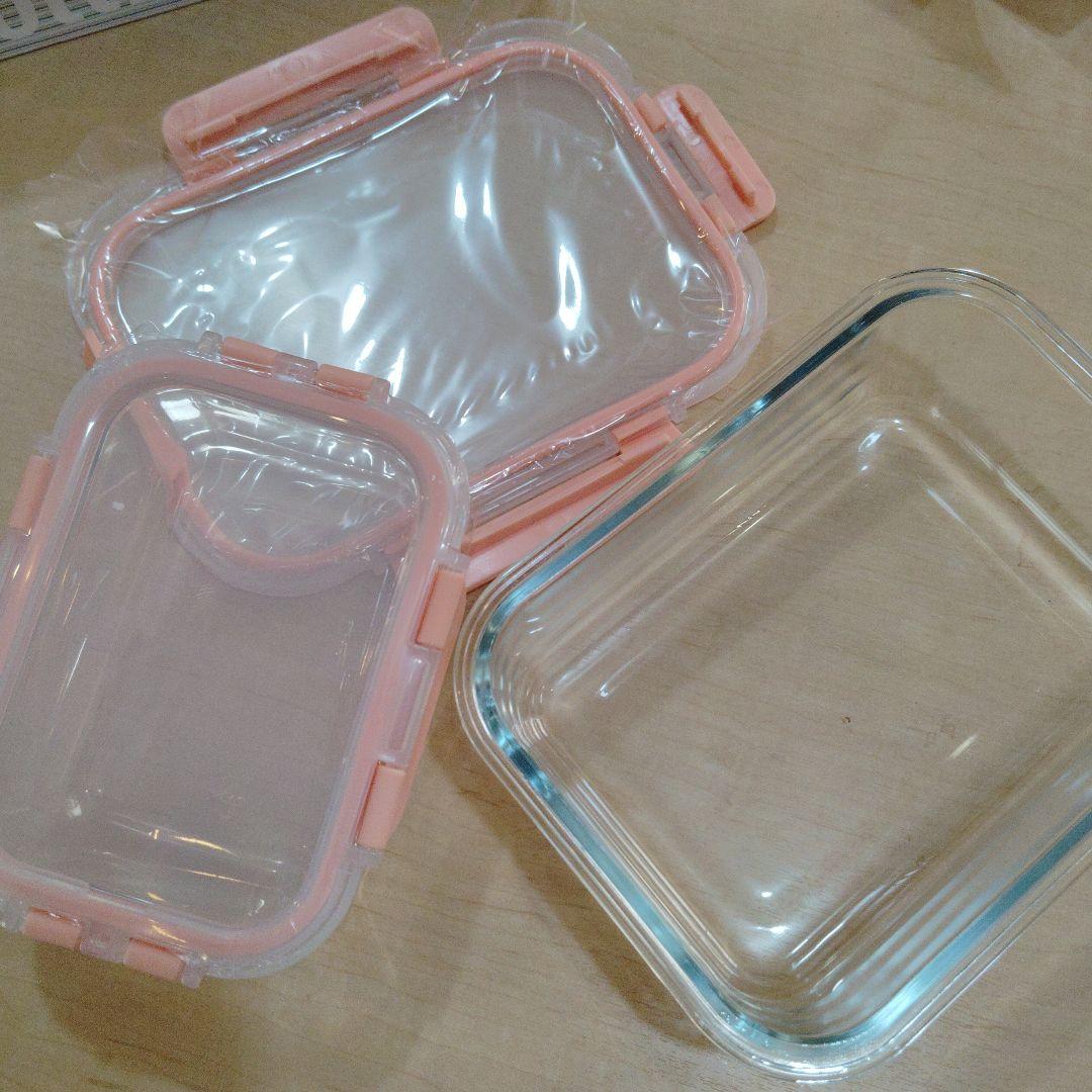 食品保存容器 透明ガラス 大小2個✕５計10個セット