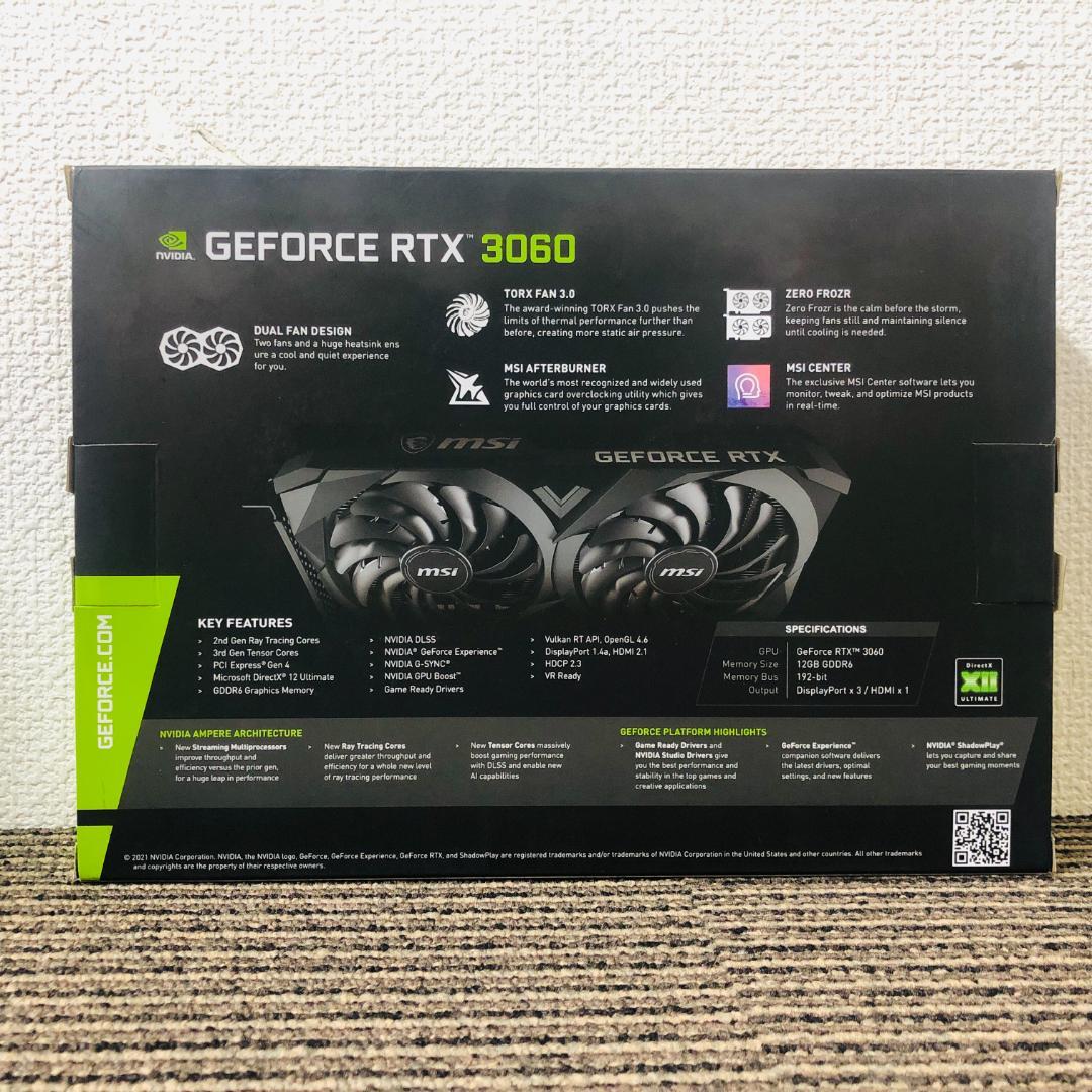 グラフィックボード・グラボ・ビデオカード MSI GeForce RTX 3060 VENTUS 2X 12G OC