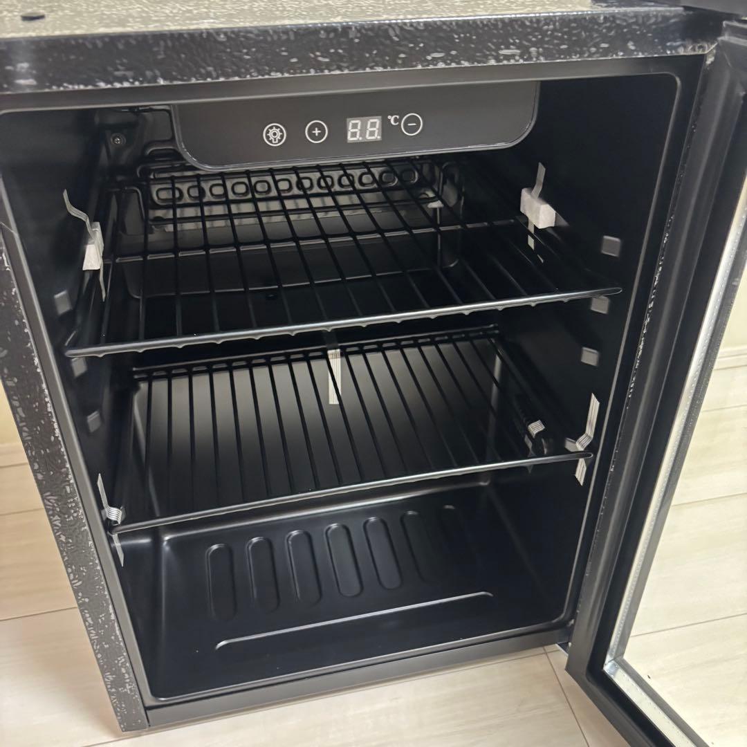 Shelddi 小型冷蔵庫 48L コンプレッサー式 透明ガラスドア お洒落