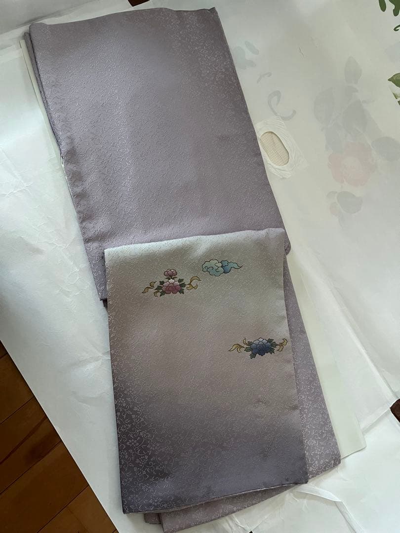 断捨離中！ ☆ 色留袖 薄紫 一つ紋 正絹 裄長め