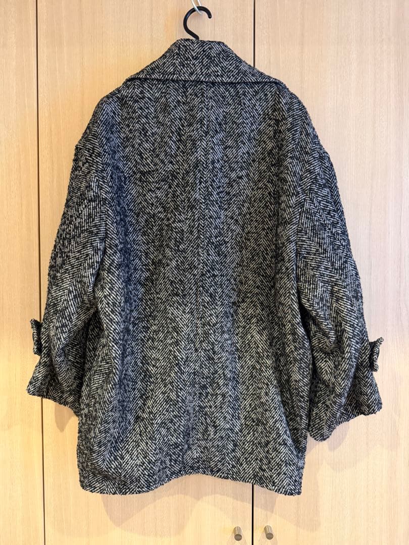 Cygne シーニュ オーバーPコート Emii ツイード