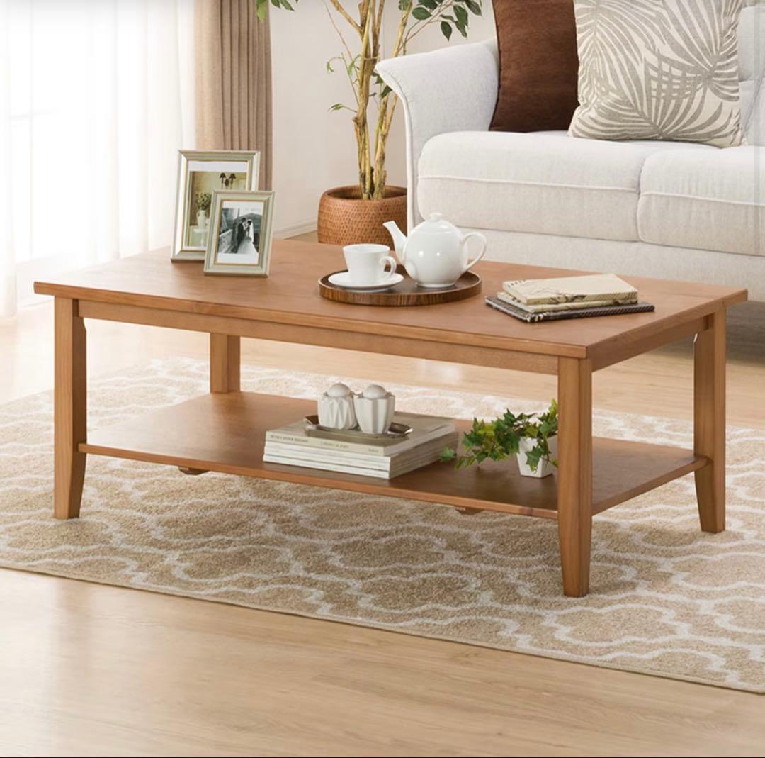 ローテーブル　センターテーブル　ニトリ　木目　リビングボード