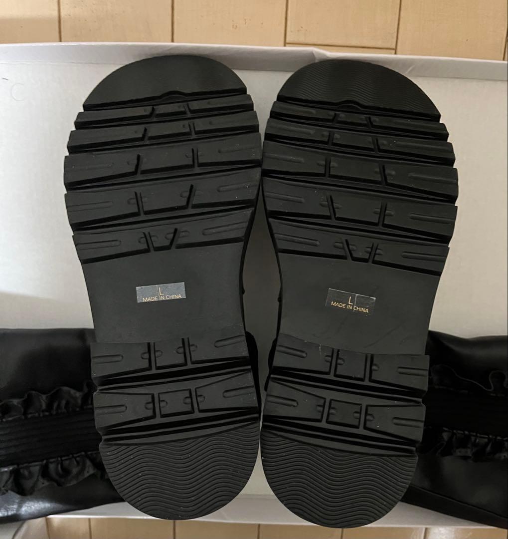 Bibiy. CHELSEA フリルロングブーツ Lサイズ　新品未使用