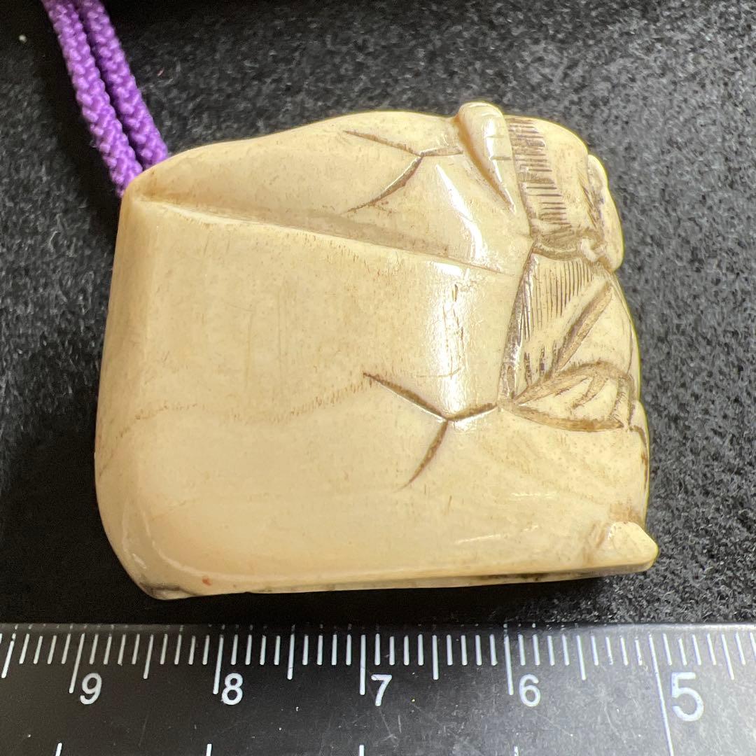 江戸時代　鶴蒔絵印籠、根付　70g 東Y8-0122☆2Fトコカ