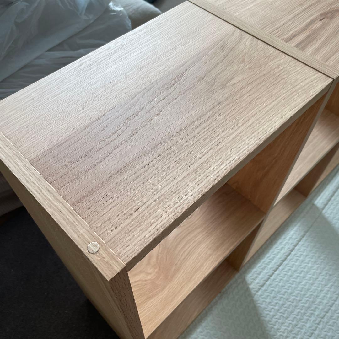 無印良品　スタッキングシェルフ2段×3列 オーク材〈美品〉