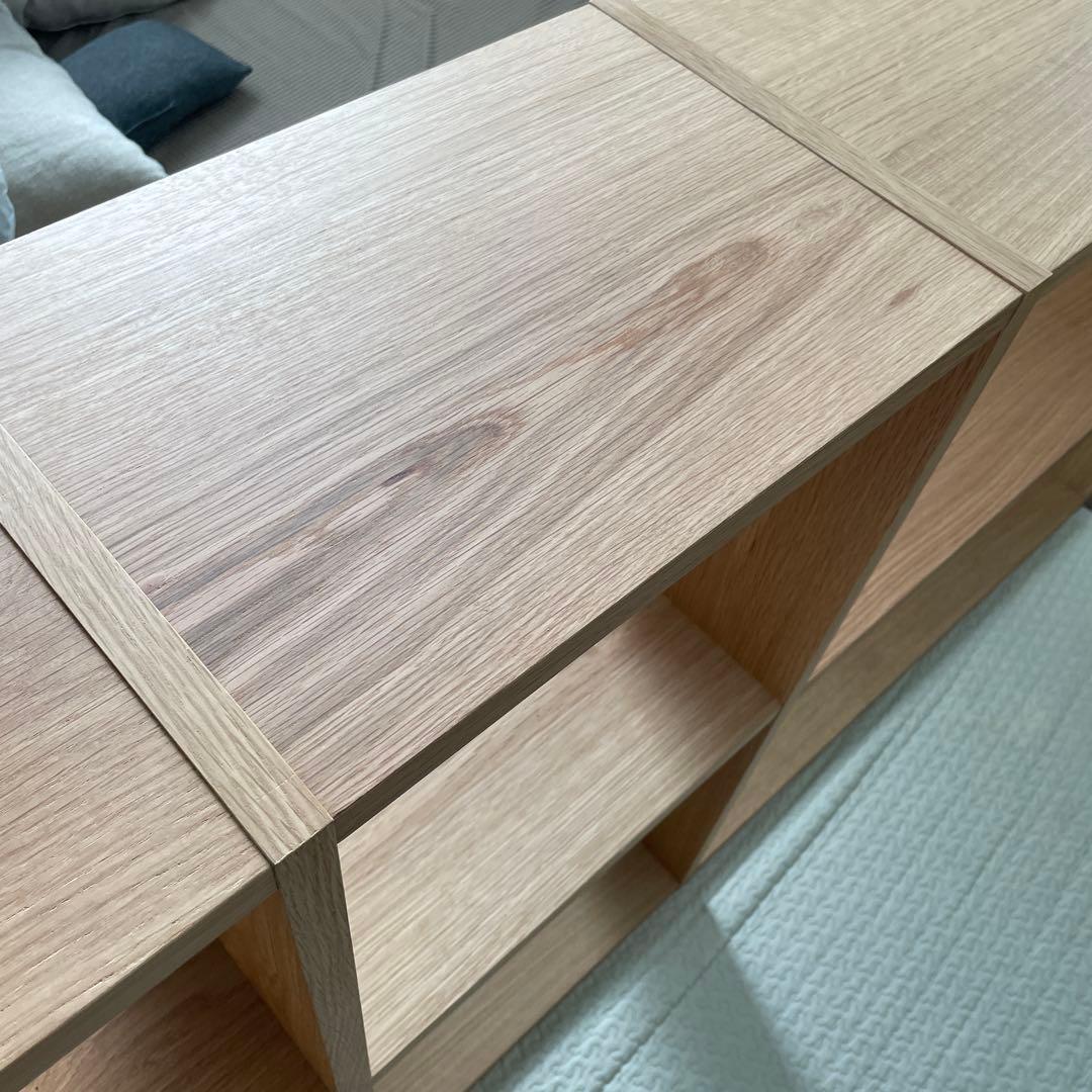 無印良品　スタッキングシェルフ2段×3列 オーク材〈美品〉