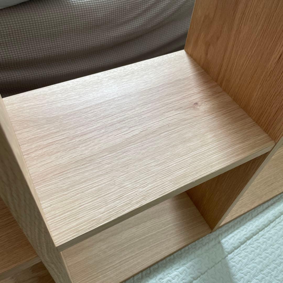 無印良品　スタッキングシェルフ2段×3列 オーク材〈美品〉