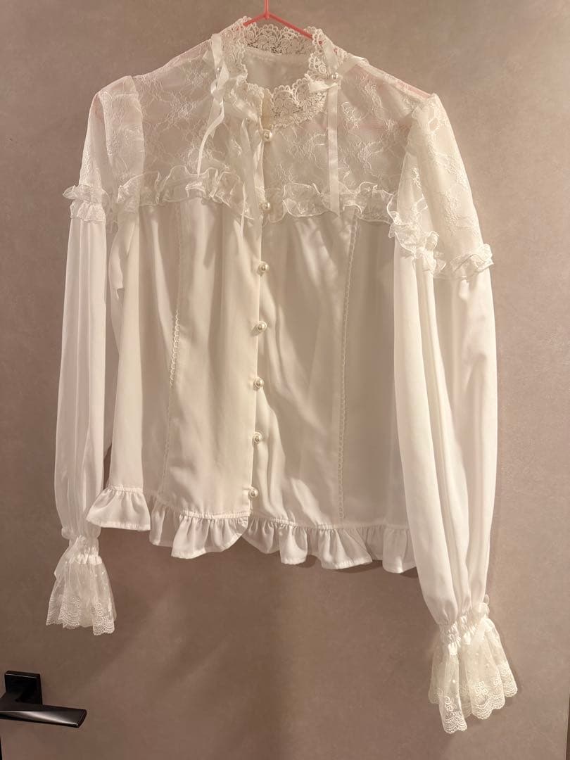 Angelic Pretty 立襟ふんわりブラウス ホワイト 白