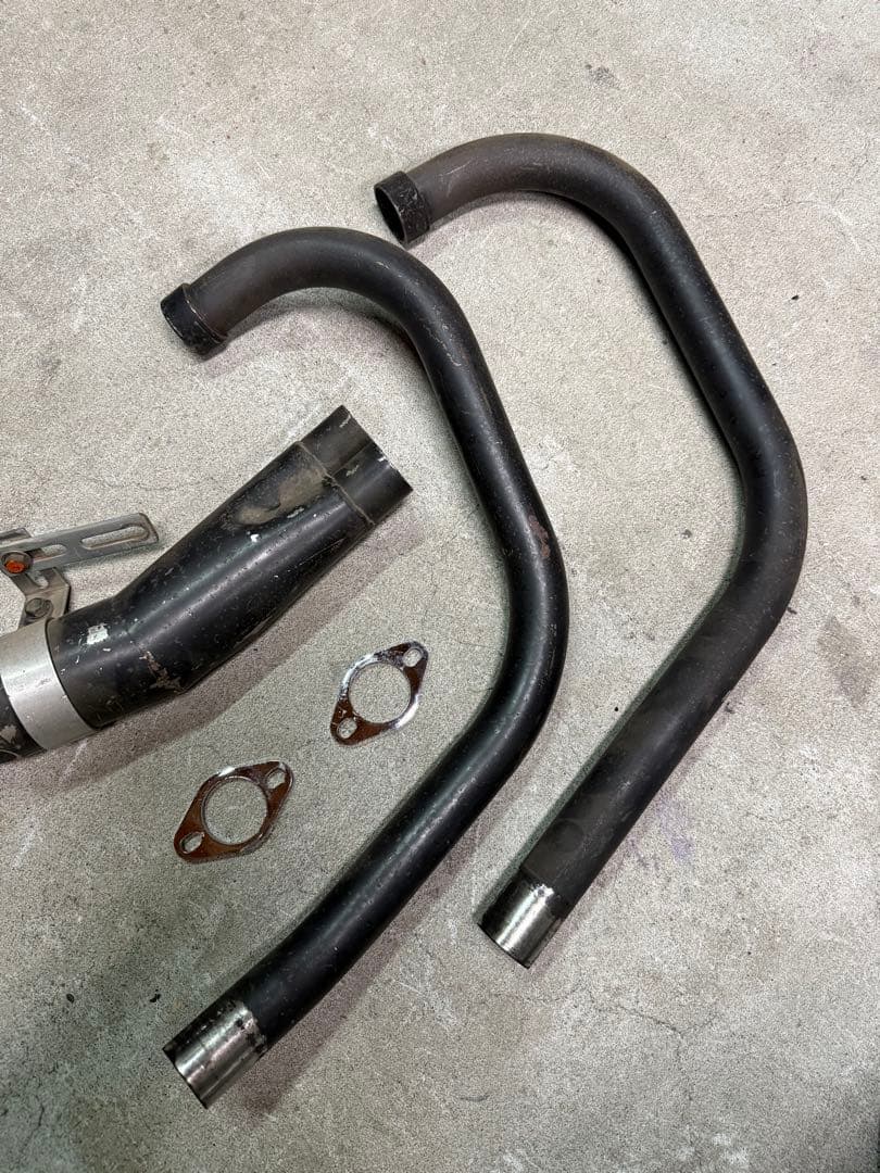 GS400 マフラー ハス切り