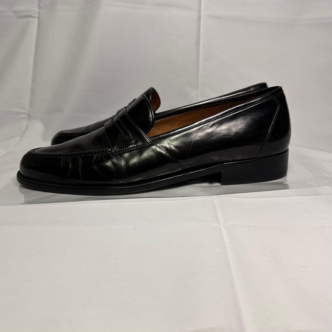 フェラガモ☆メンズ☆革靴☆レザーローファー☆ブラック☆サイズ9.5 D☆186
