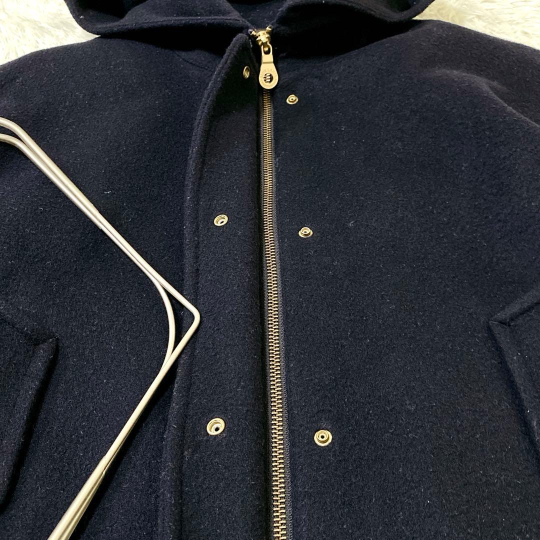 ブルーレーベルクレストブリッジ ウールフーデットショートコート 36 S相当