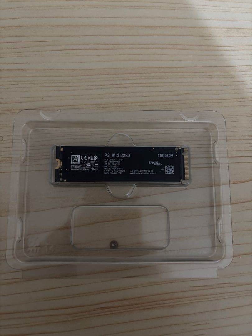 内蔵型SSD Crucial P3 1TB M.2 2280 SSD
