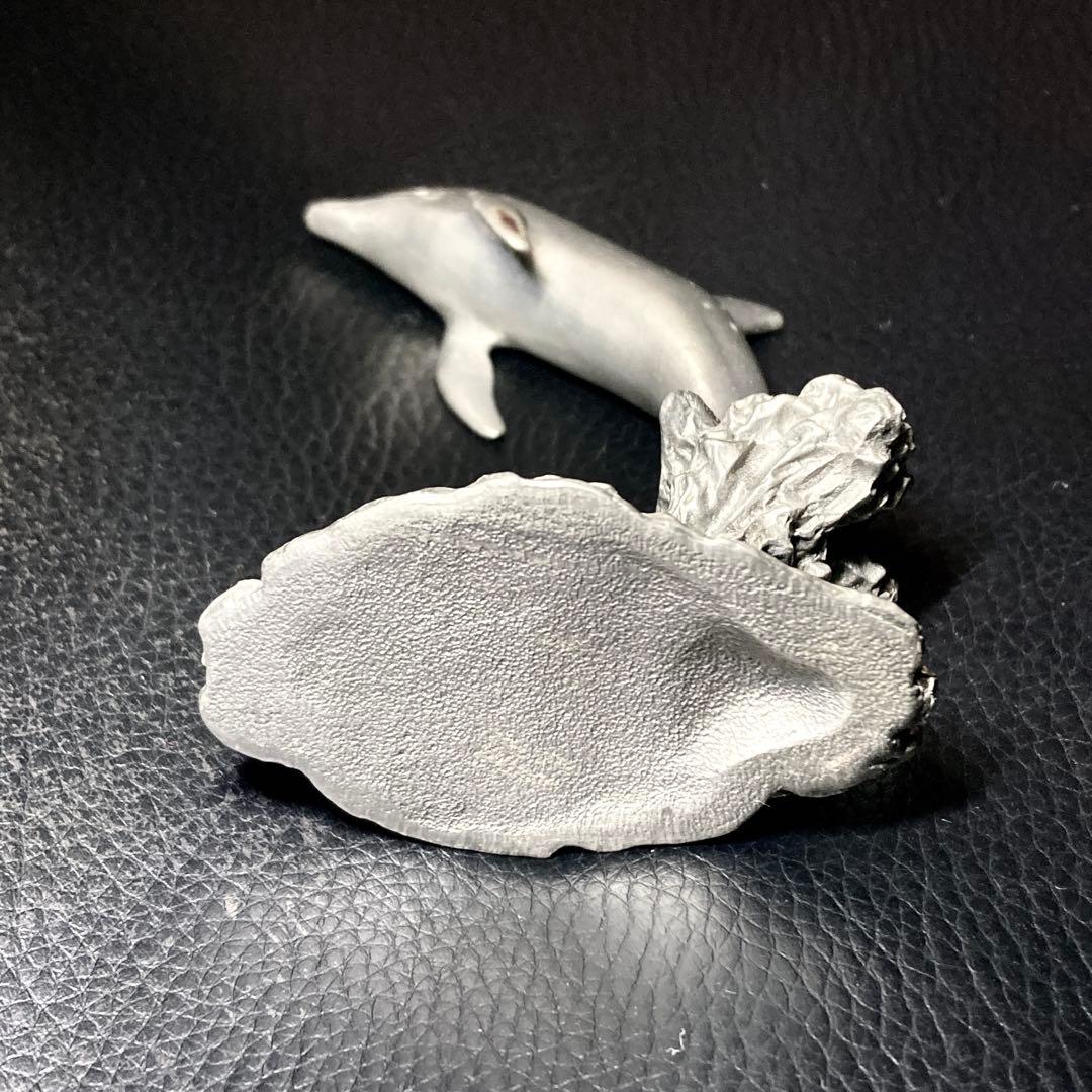 ビンテージピューター　イルカオブジェ　置物