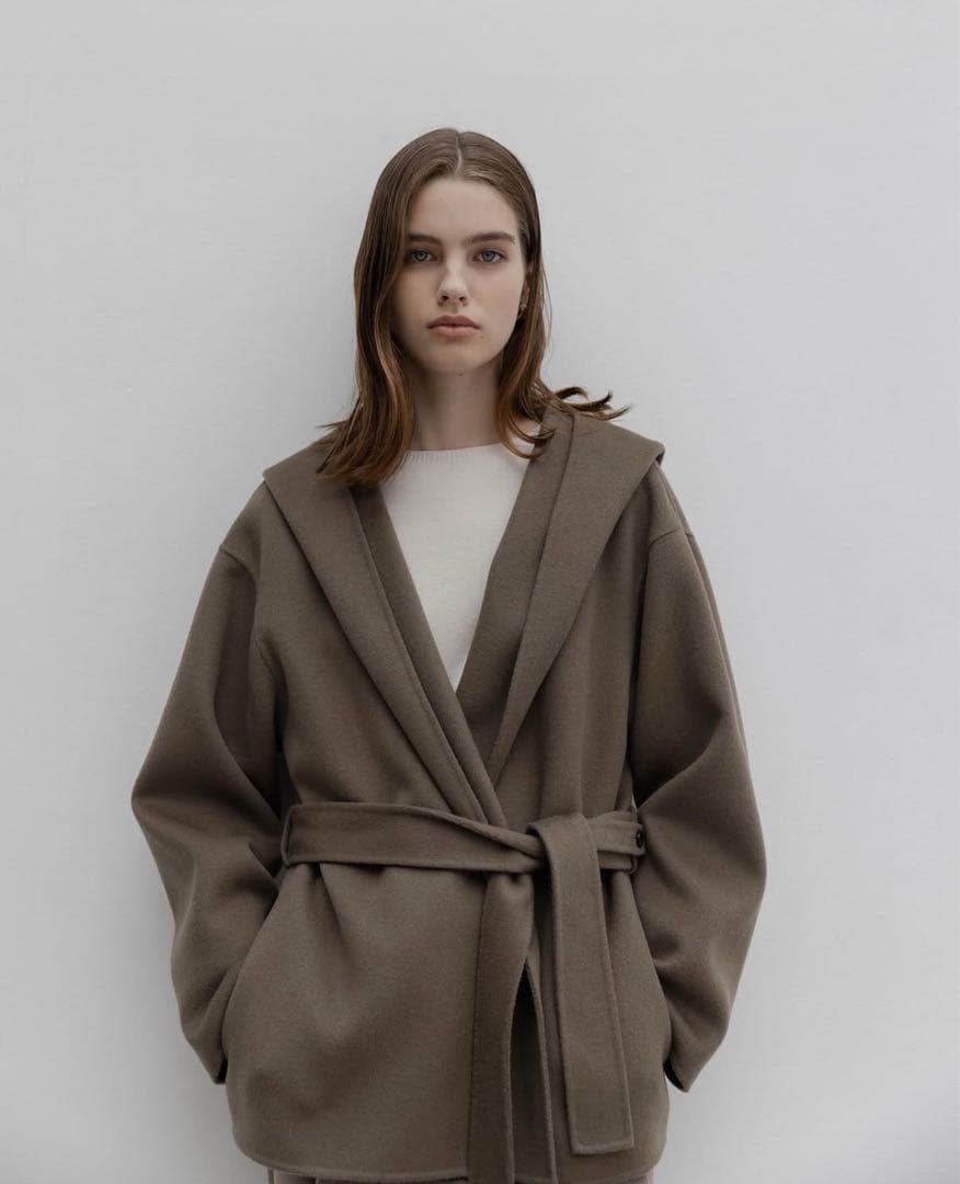 nae ウールコート フーディー フード付きコート