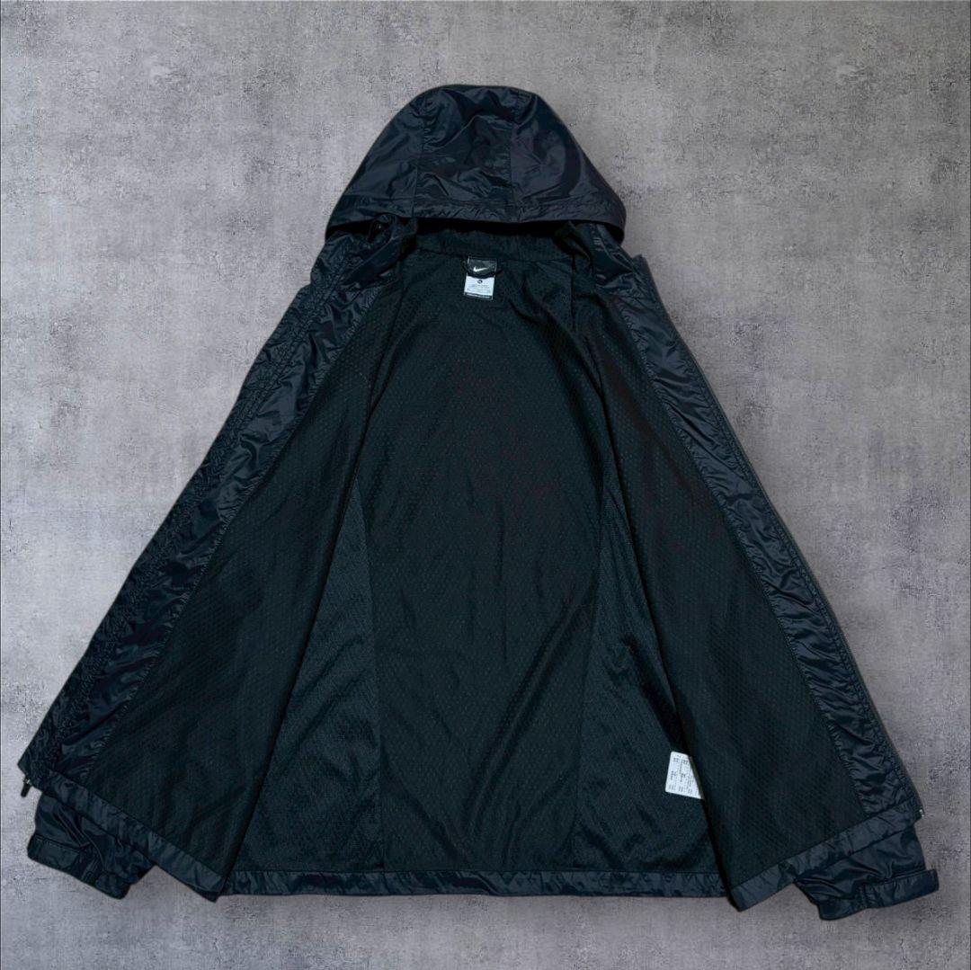 00s NIKE ナイキ セットアップ 大きいサイズ ナイロン 金刺繍 黒 XL
