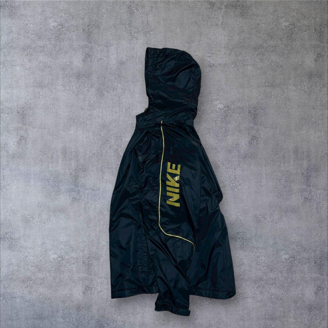 00s NIKE ナイキ セットアップ 大きいサイズ ナイロン 金刺繍 黒 XL