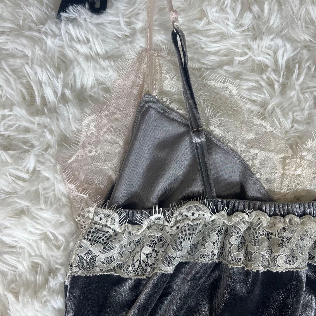美品✨アメリ AMERI VELOUR CAMI SET LACE TOP