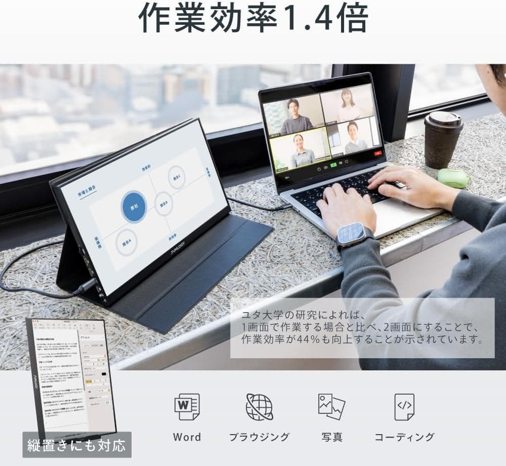 FUNLOGY モバイルモニター【14\" / 615g / フルHD】