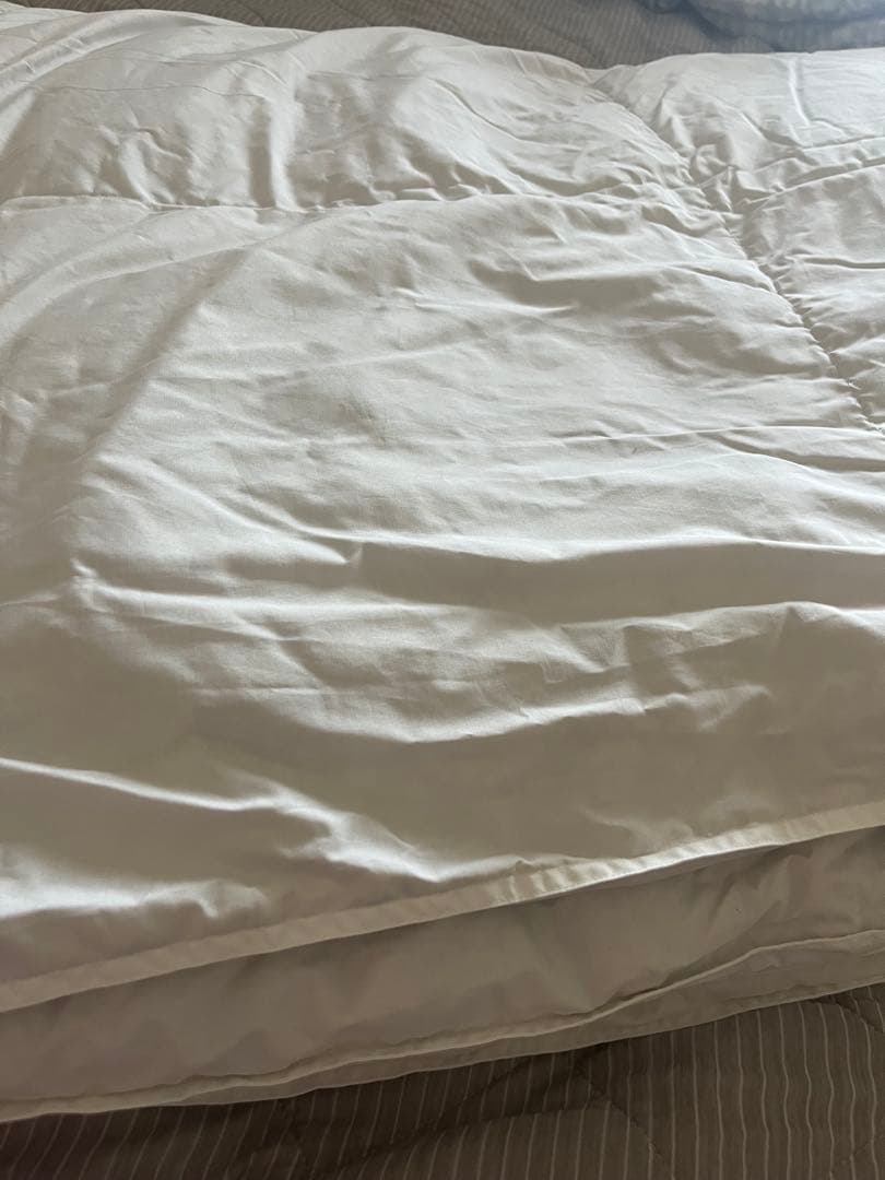 無印　MUJI 掛け布団　シングル　掛けふとん　グレー羽毛　無印良品　羽毛