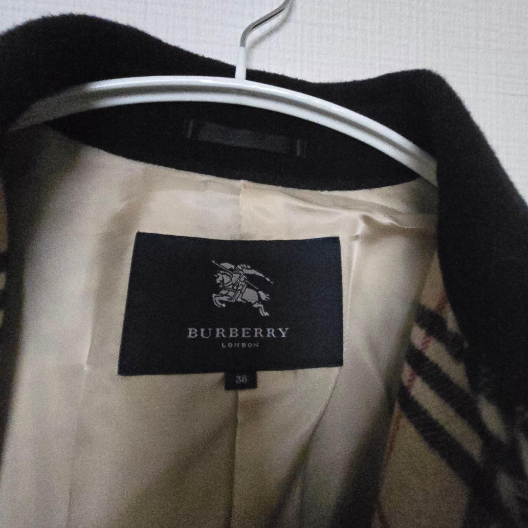 【SALE】バーバリー ダブルフェイス コートウール カシミヤ ノバチェック