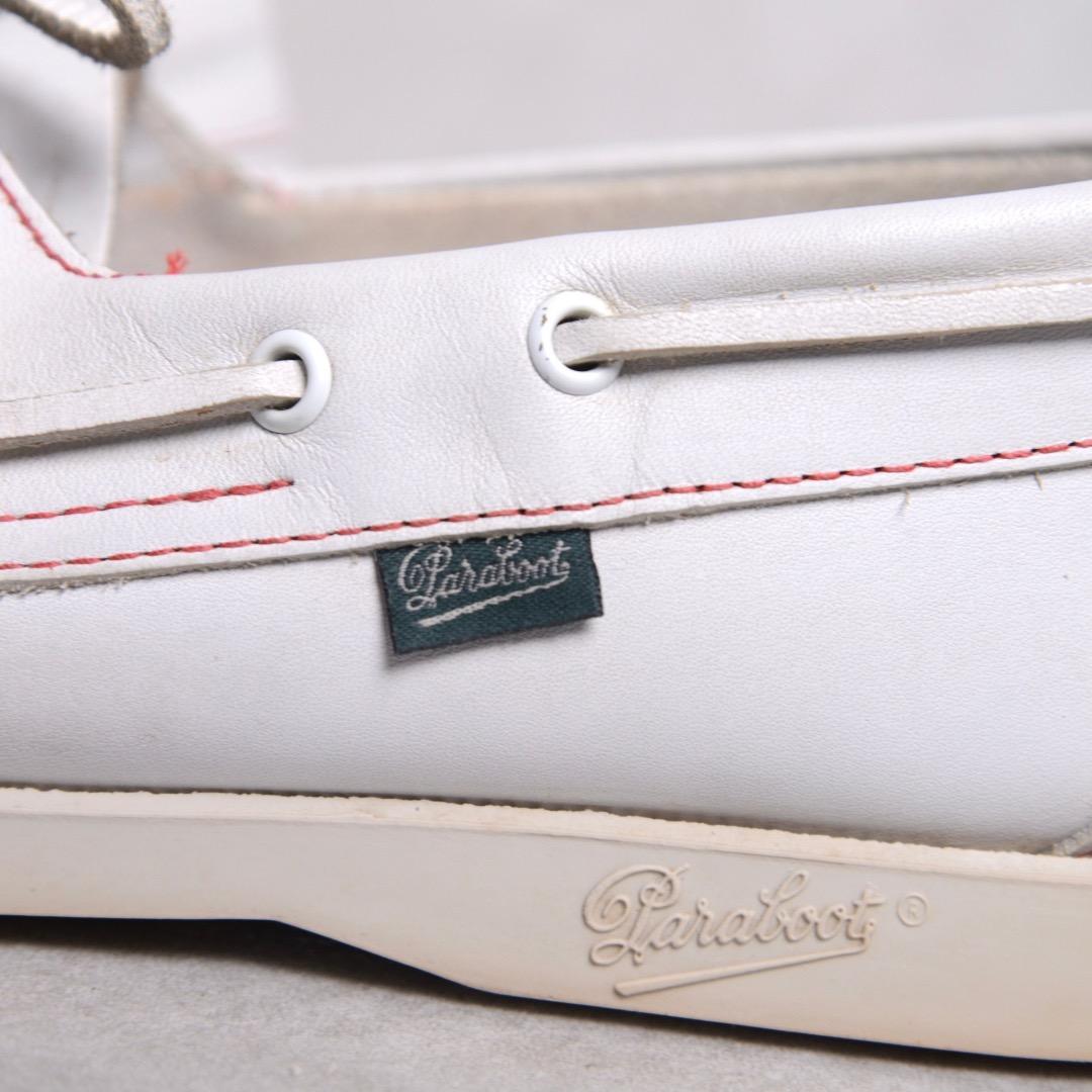 【ビームス別注】メンズ パラブーツ バース マリン デッキシューズ 白 ホワイト