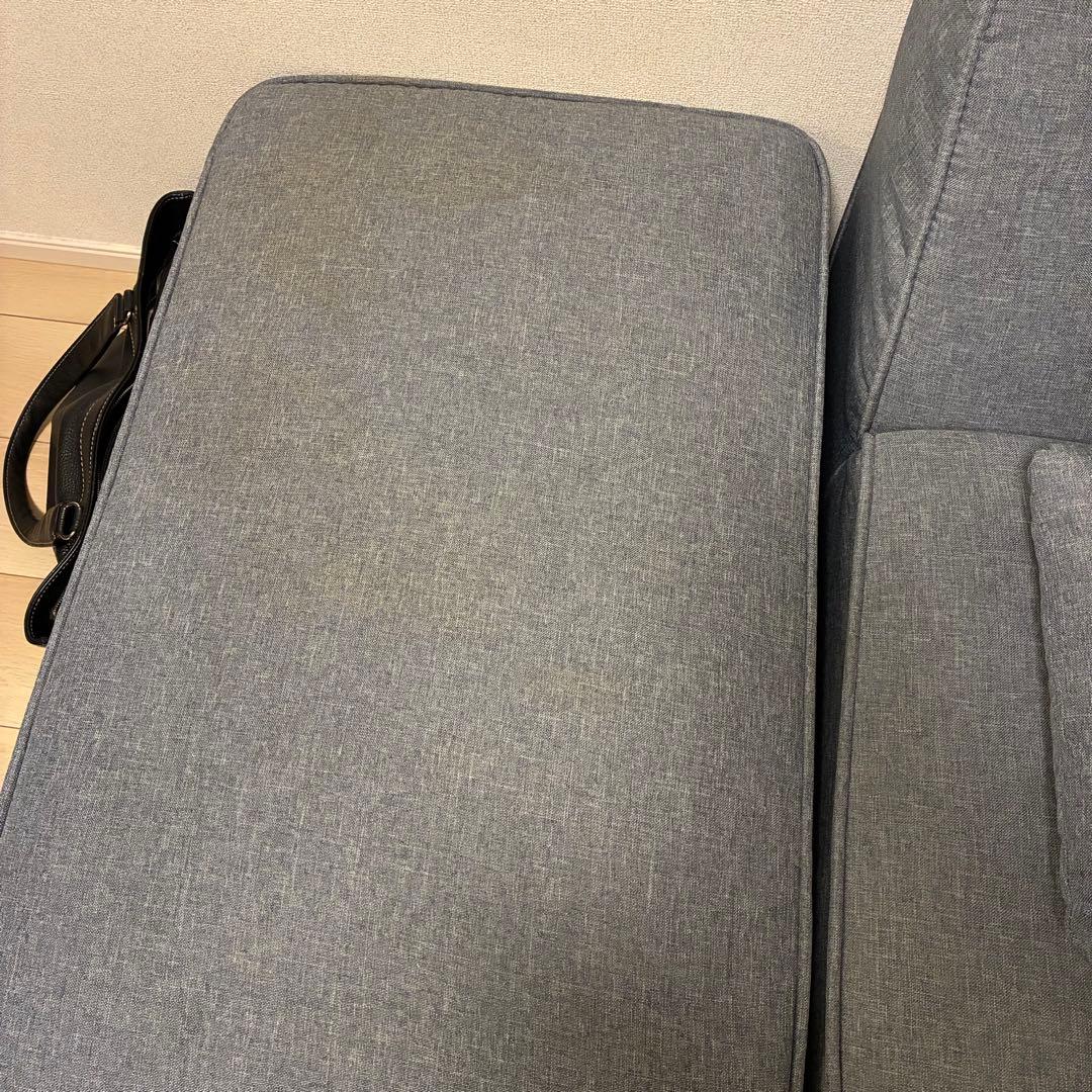 引き取り限定　2人掛けファブリックソファ