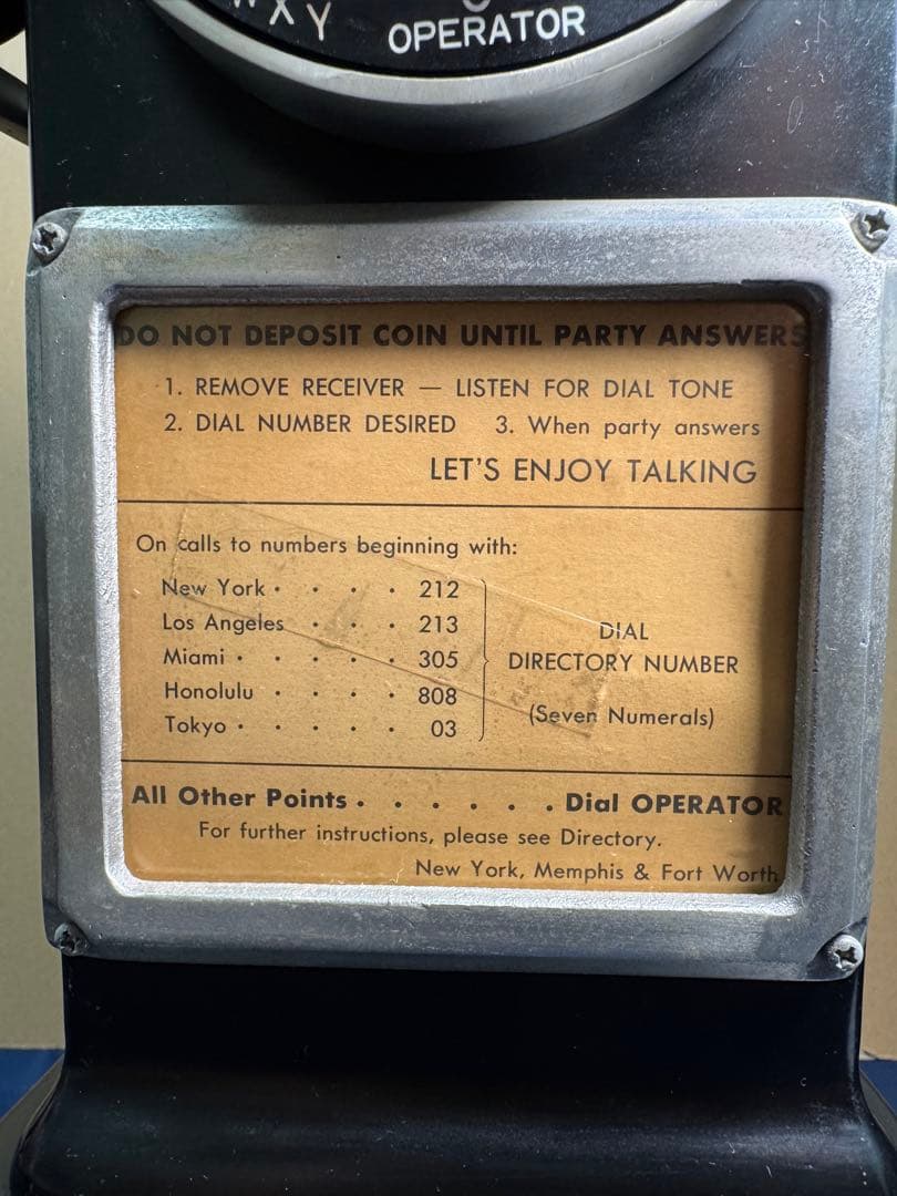 Hiro専用【レア】アメリカ公衆電話　アンティーク　電話機　レトロ　ビンテージ