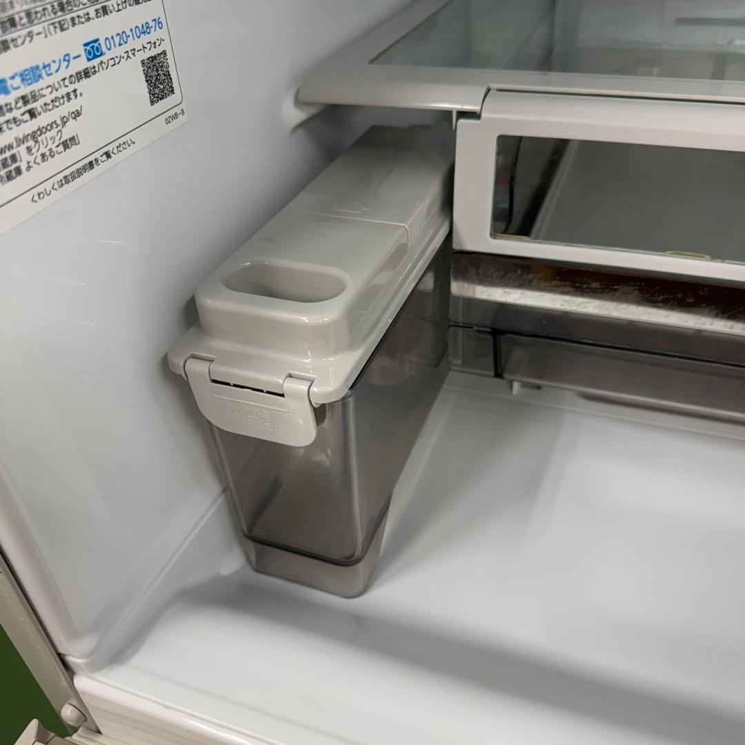 655 東芝大型冷蔵庫　400L強　小型　右開き　ガラスパネル　自動製氷　5ドア