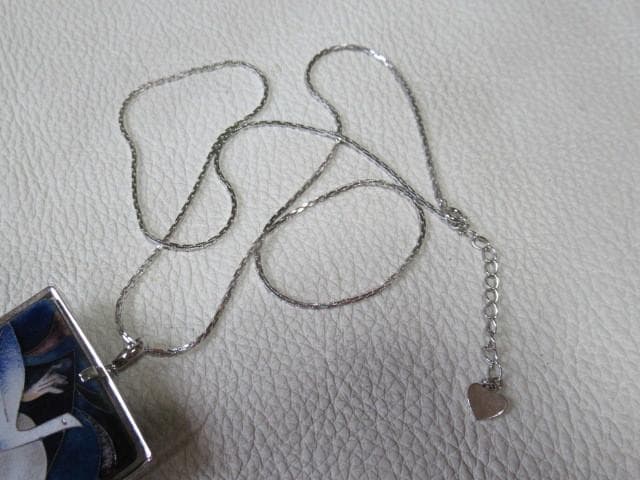 定価10万◆東郷青児 美人図 七宝焼き シルバー製チェーンのブローチとネックレス