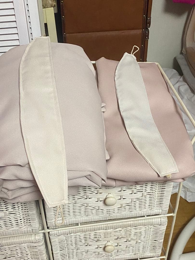 防炎 高級 ドレープ オーダーカーテン♦️薄いピンク♦️購入 1枚6万程 ２枚組