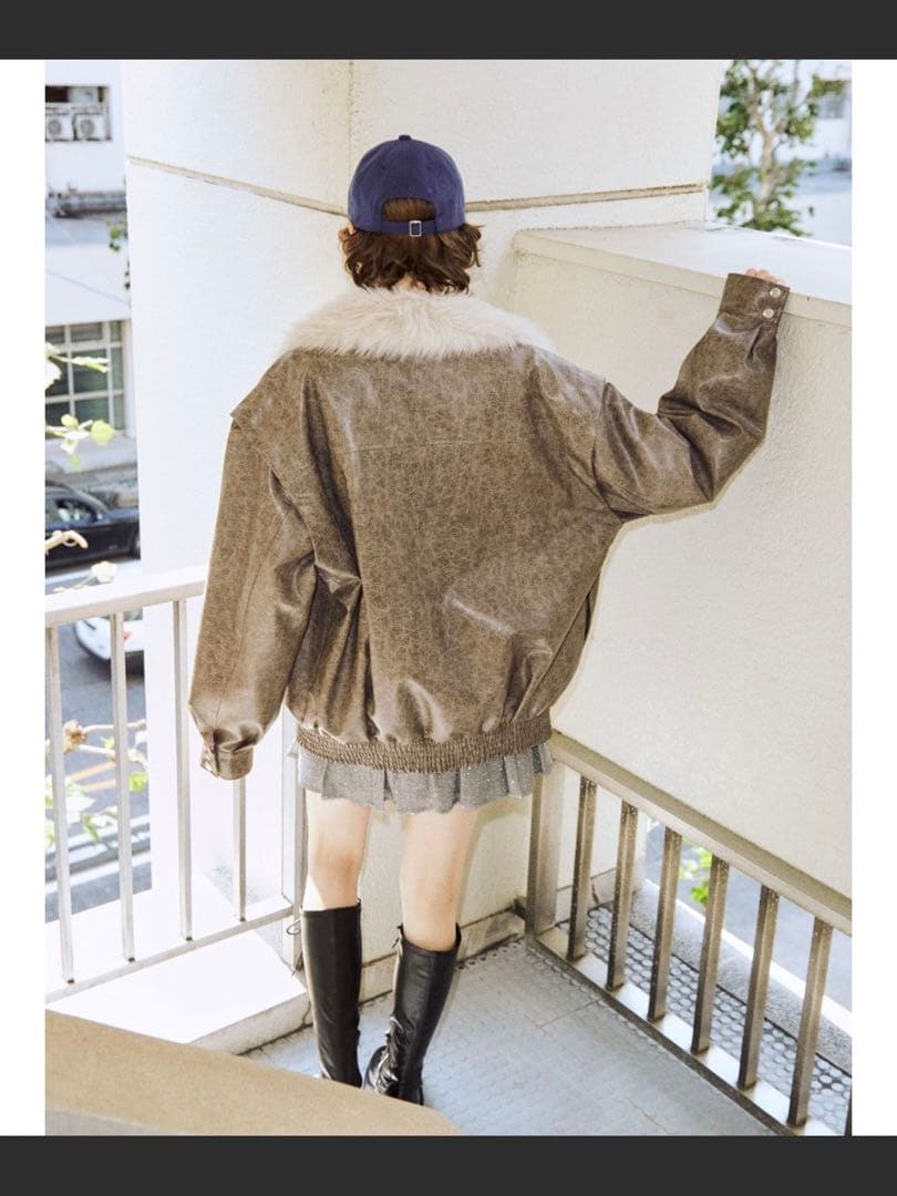 jouetie ファーカラーボンバージャケット