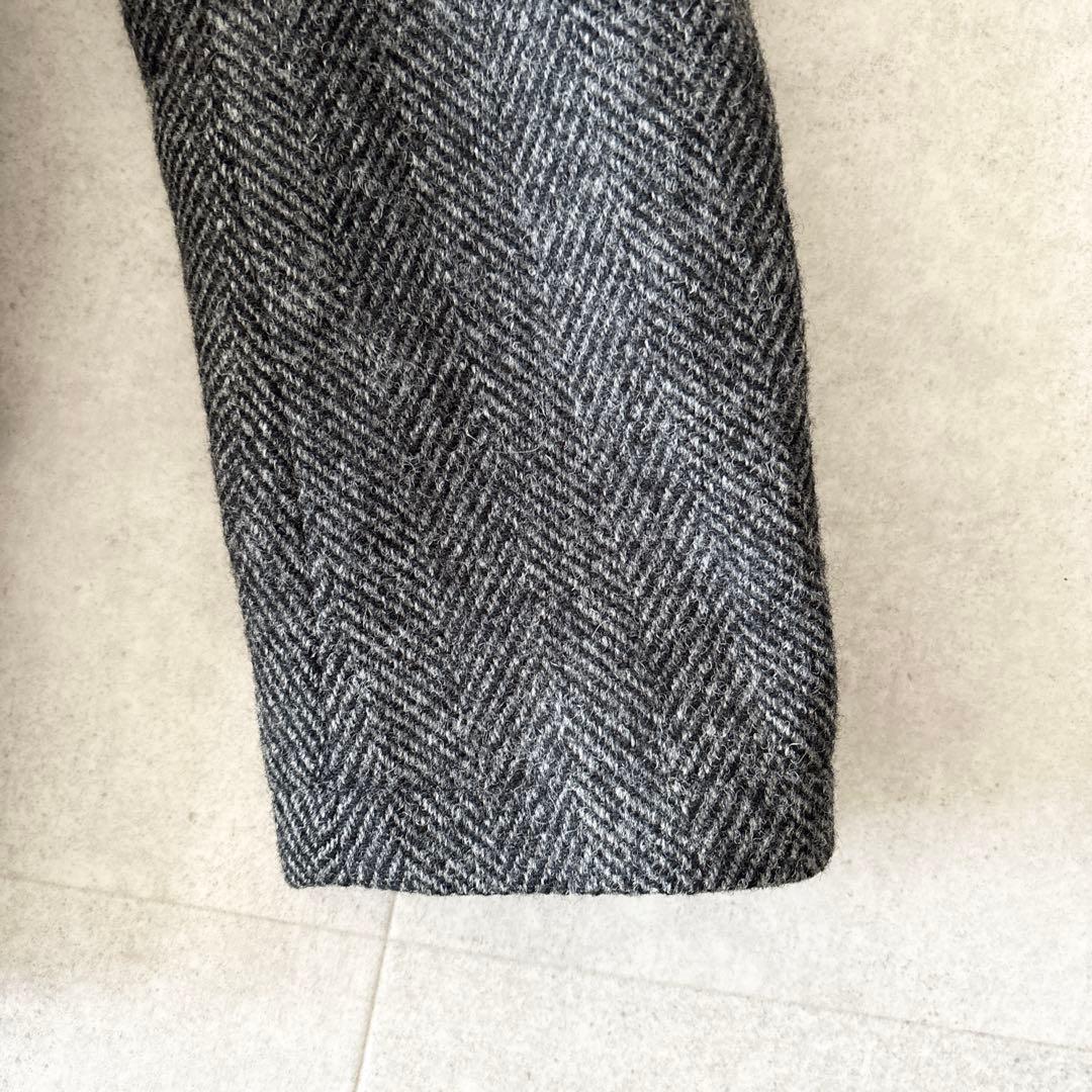 極美品✨️マーガレットハウエル×ハリスツイード ピーコート S チャコールグレー