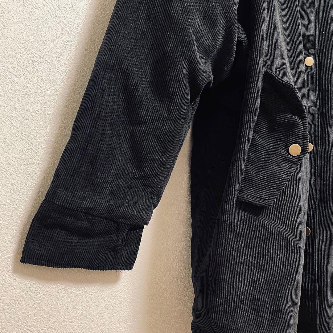 2414【MOCOLIFER】ボア付きモッズコート(M)フード付き　希少