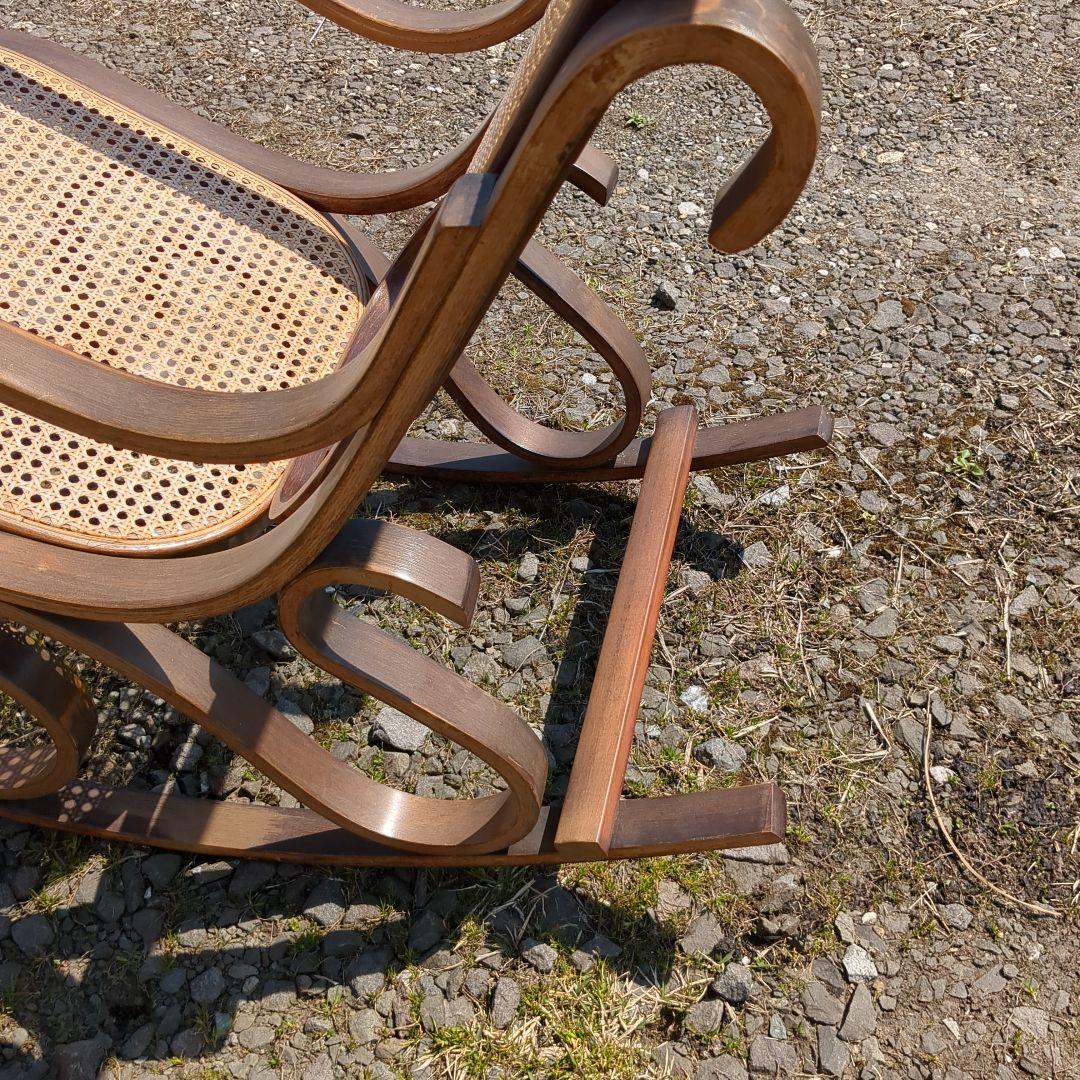 籘　ラタン　ロッキングチェア　ベントウッド　曲げ木　レトロ　アンティーク
