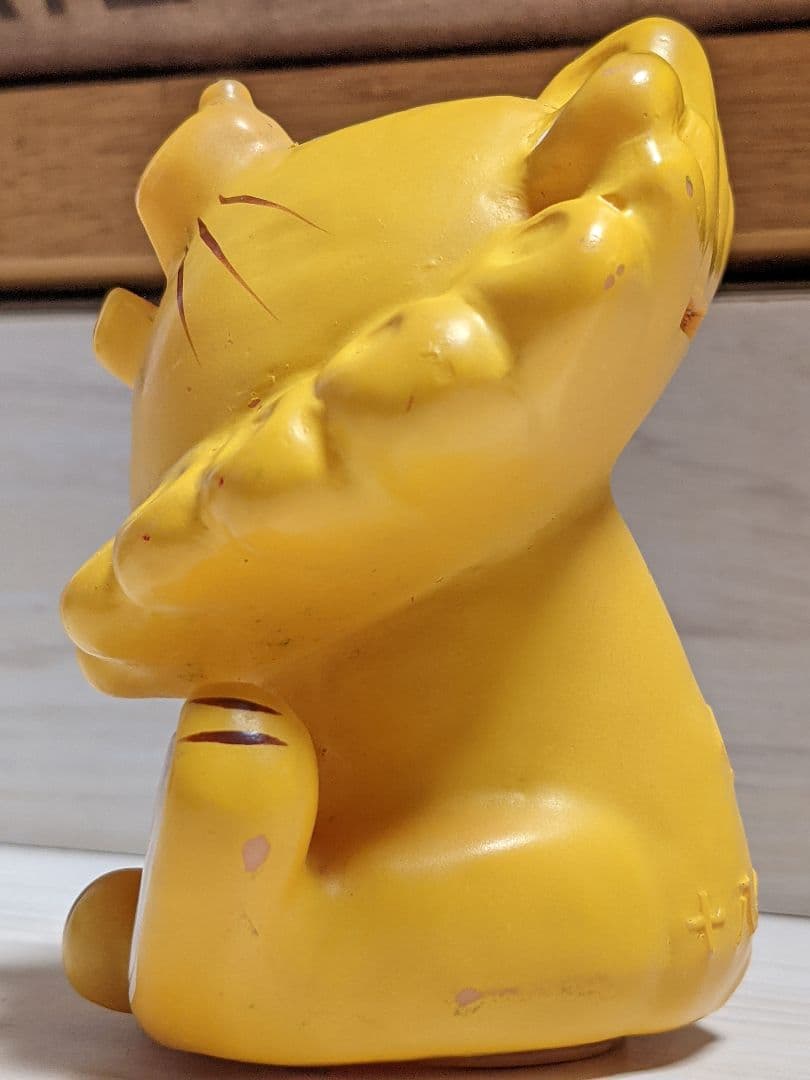 こっちの方が激レア！！ひょっこりひょうたん島ライオン(黄色)貯金箱当時品十八銀行