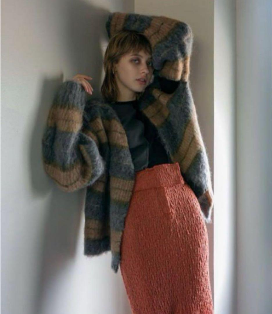 PERVERZE パーバーズ　ウールモヘア　ボーダーカーディガン　完売品