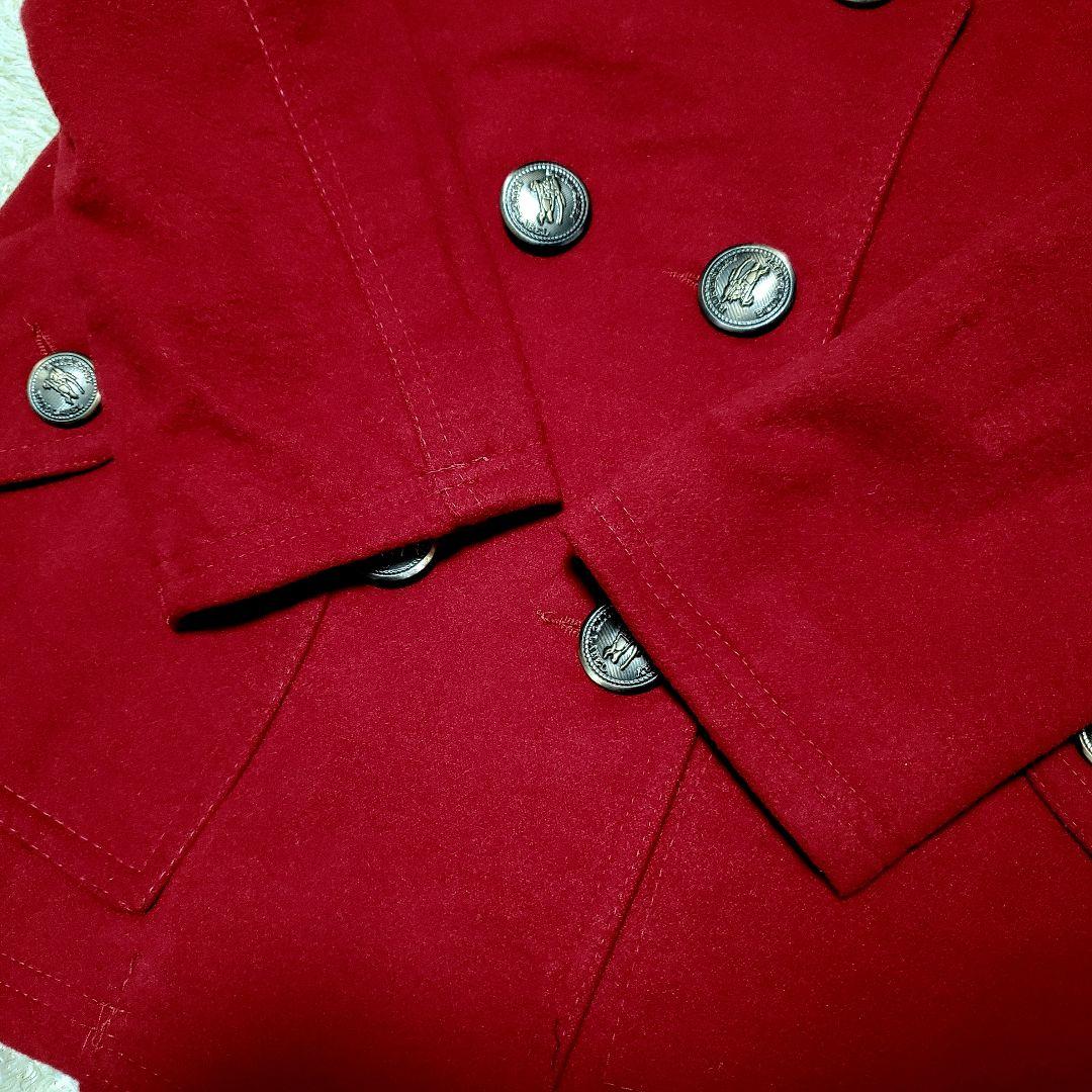 美品✨バーバリーブルーレーベル　ピーコート　銀ボタン　ノバチェック　Sam様