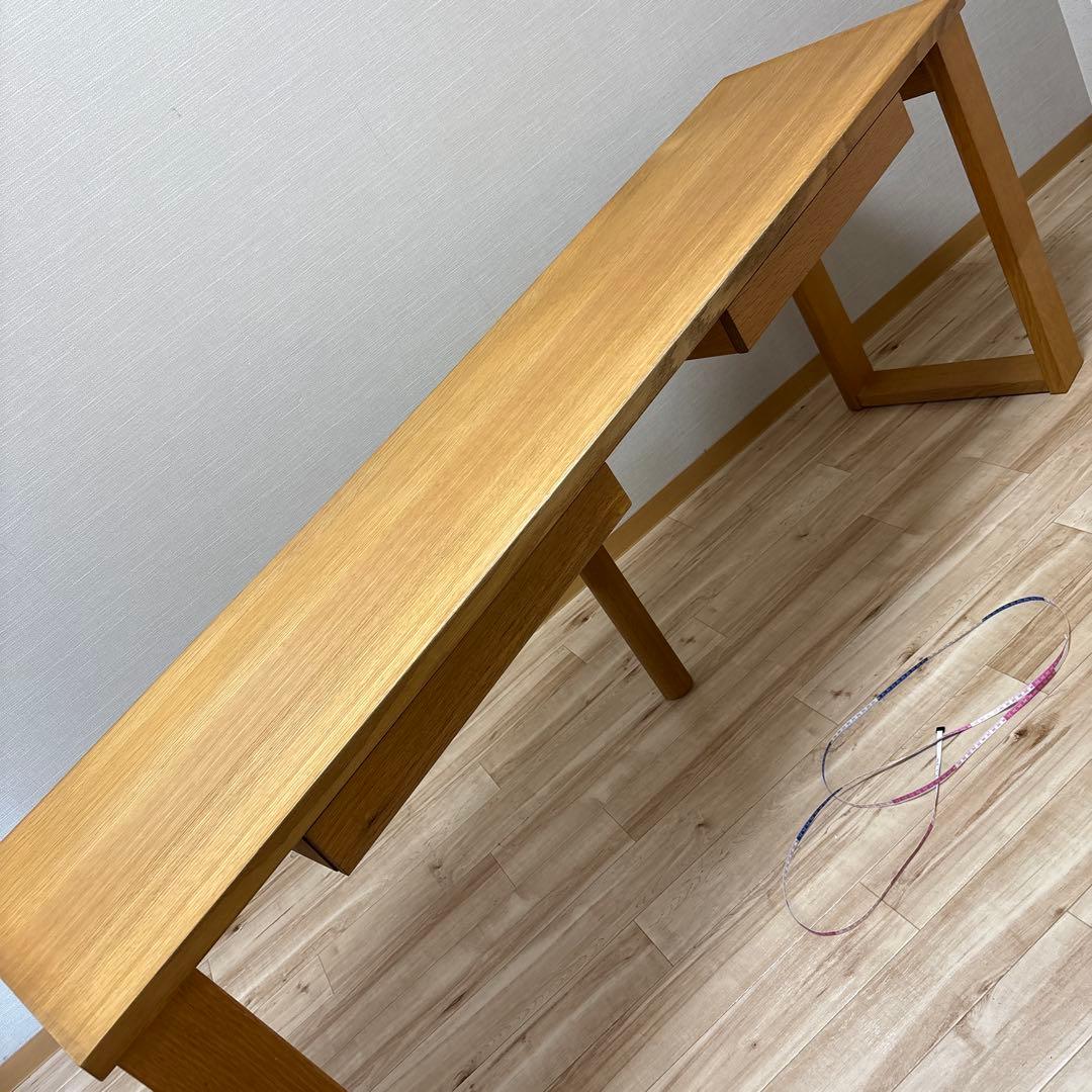 飛騨産業　HIDA 勉強机　引き出し2コ　　180cm×46cm 補助脚付き