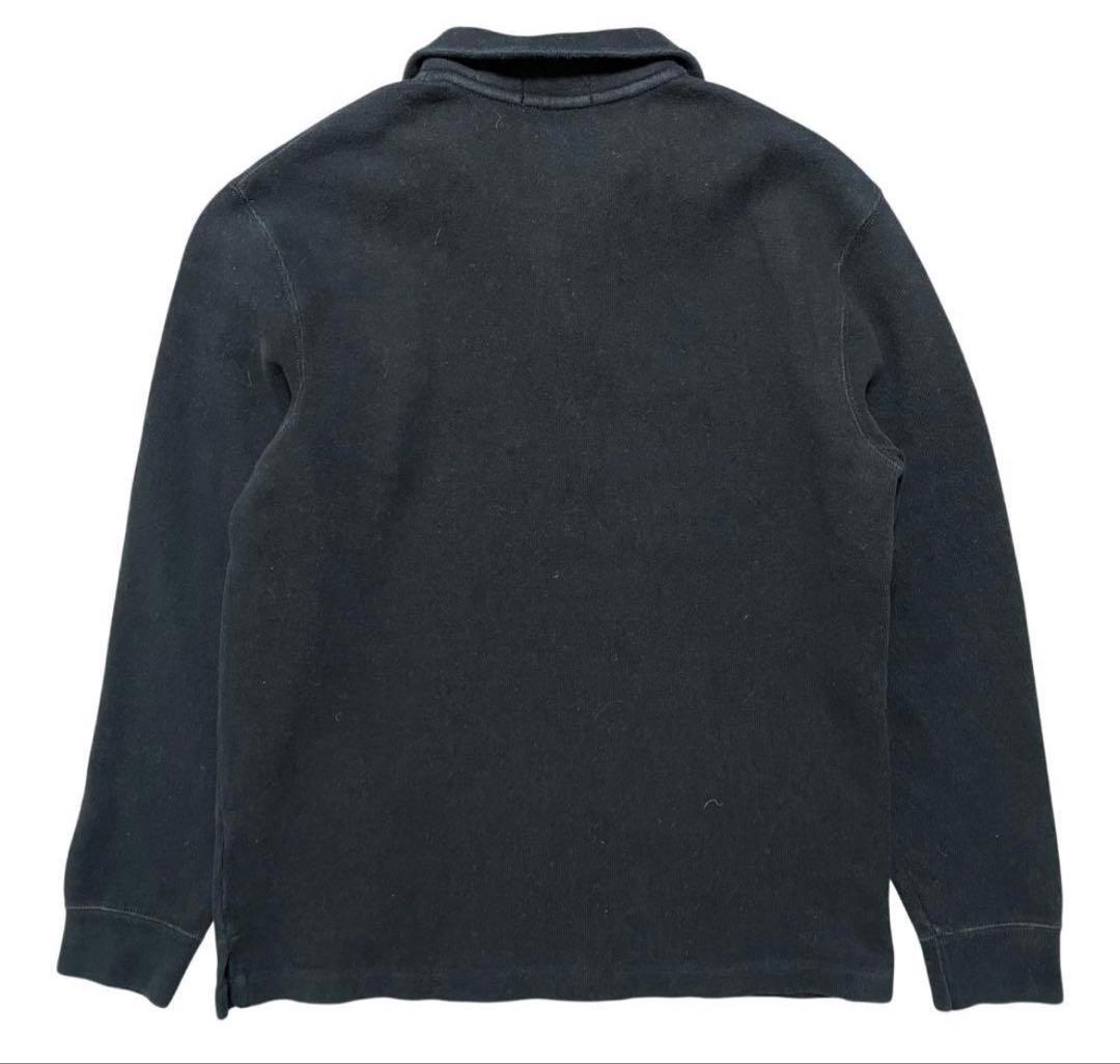 古着 ポロ ラルフローレン コットンニット ハーフジップ スウェット ブラック